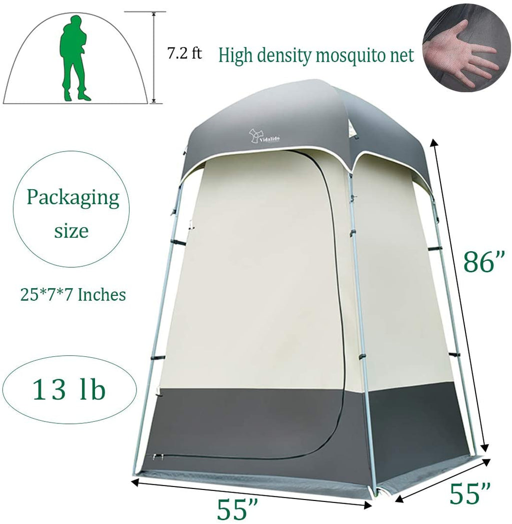 Outdoor Shower Tent Changing Room Privacy Portable Camping Shelter E86964