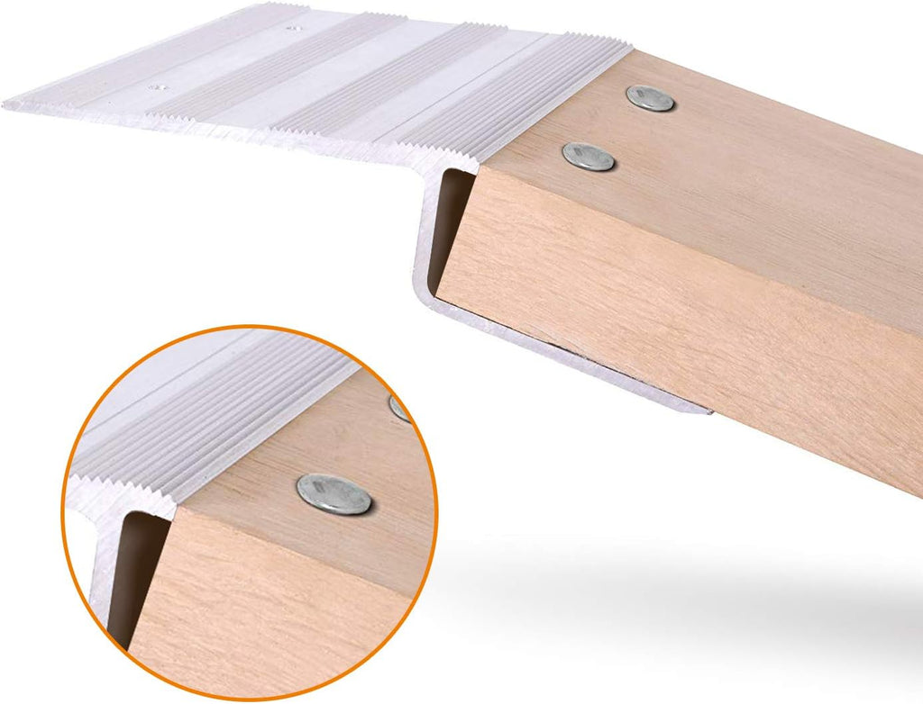 Truck and Trailer Loading Ramp Kit with Aluminum Brackets and Rubber Feet W818825