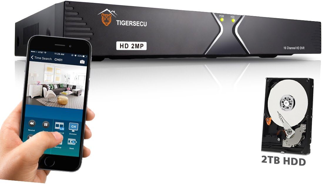 8-Channel 4-in-1 DVR Security Recorder with 1TB Hard Drive W92343