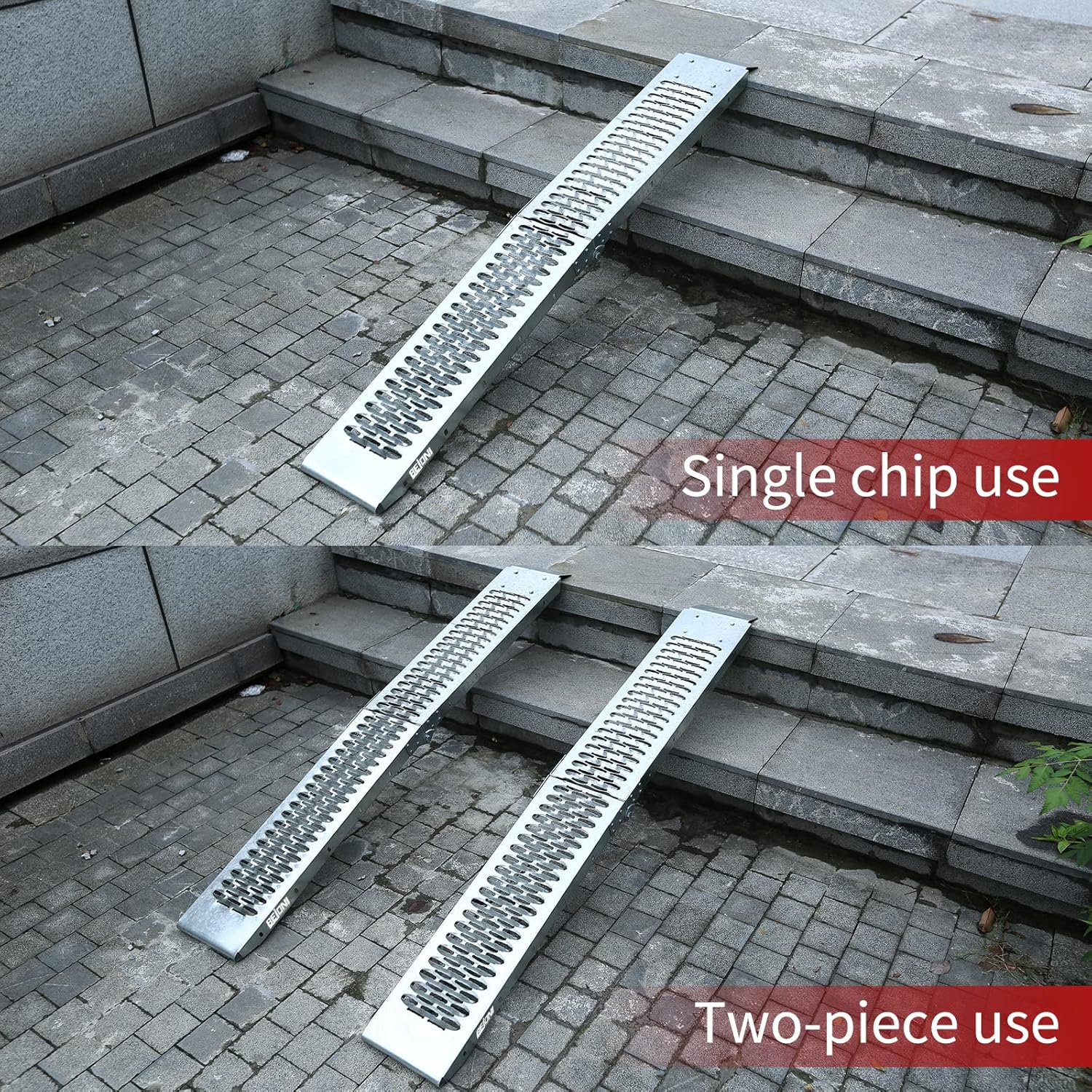 Folding Heavy Duty Steel Loading Ramps for Truck & Trailer, 950 lb Capacity, 1 Pair H667476