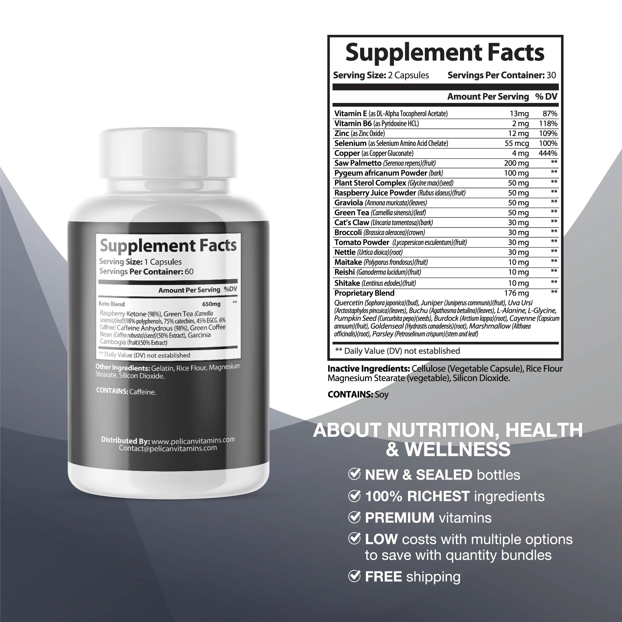 Prostate Support Supplement, 120 Capsules Y102