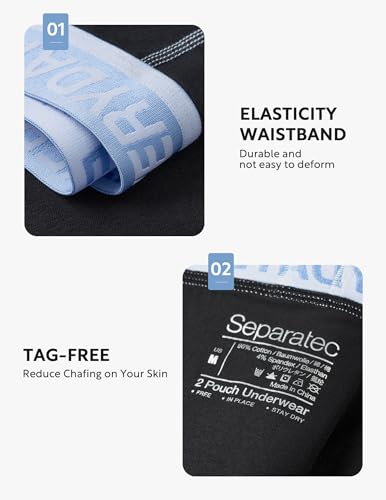 Men's Cotton Separate Pouch Briefs 7 Pack H7852