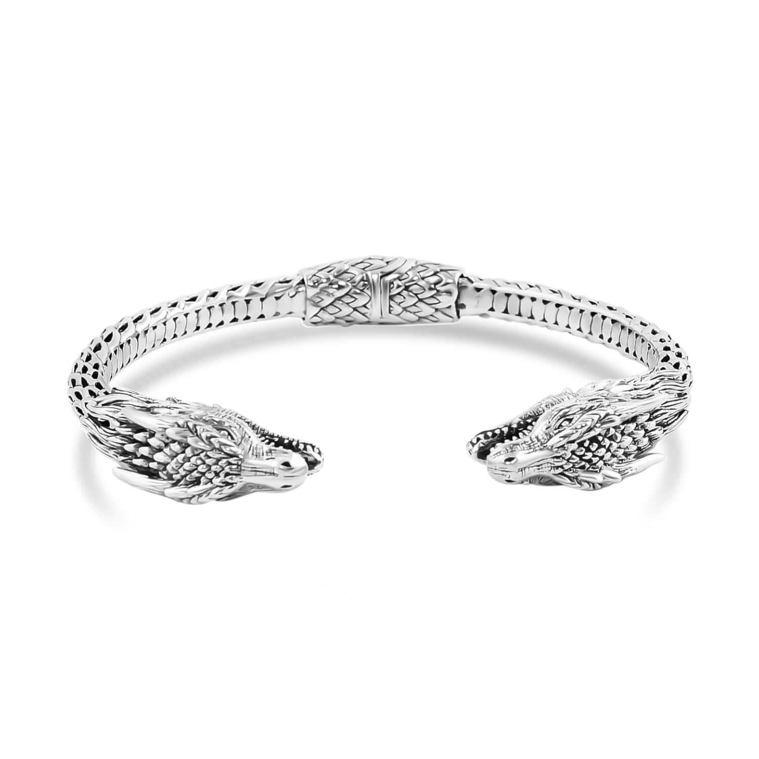 925 Sterling Silver Dragon Cuff Bangle Bracelet for Women E279