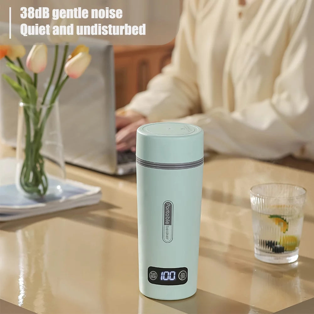 Portable Electric Kettle, 350ml, Spill-Proof Hot Water Boiler with Keep Warm Function W543