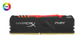 HyperX Fury RGB 8GB 3600MHz DDR4 Ram CL17 DIMM 1Rx8 RGB Single Stick Desktop Memory Infared Sync Technology