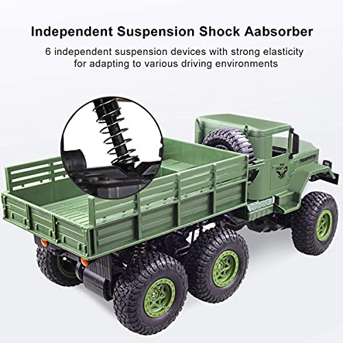 RC Military Truck Off-Road Remote Control Car, 2.4Ghz 4WD 1:18 Scale Toy for Kids V172648