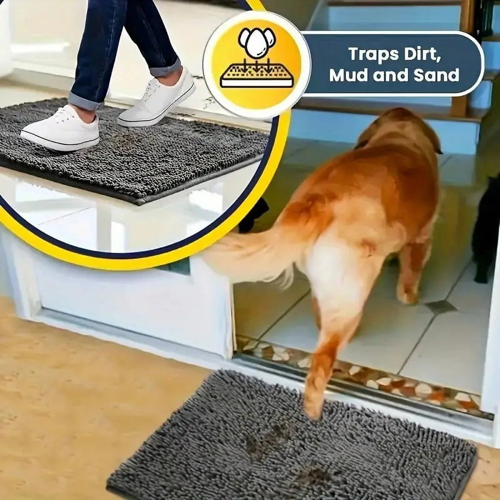 Dog Door Mat for Muddy Paws, Non-Slip Washable, Quick Dry R6860
