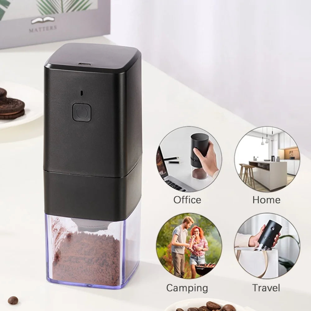 Electric Coffee Grinder for Beans and Spices with Brush J2344