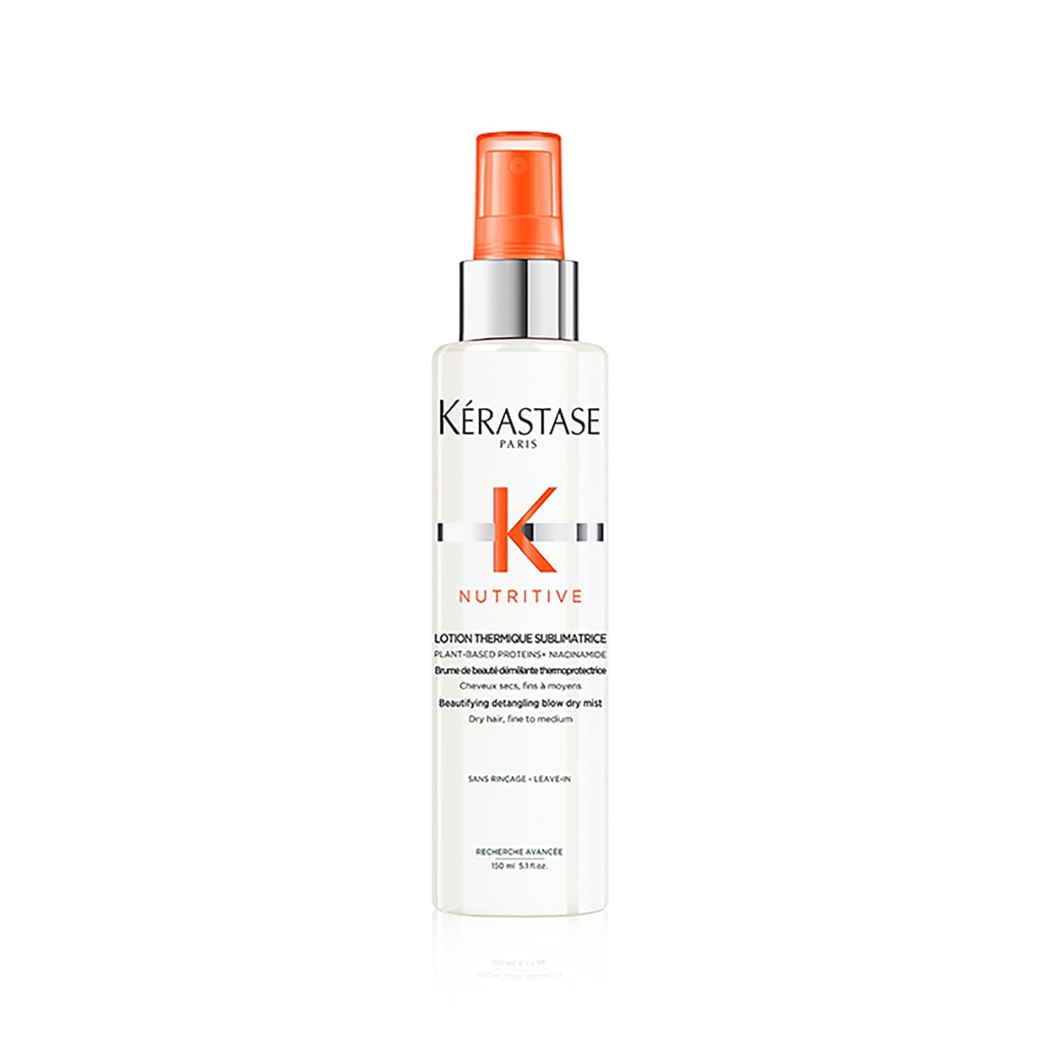 KERASTASE Nutritive Heat Protecting Spray | Nourishing Heat Protectant for Dry Hair | Detangle, Reduce Frizz & Fly-aways | For Fine to Medium Dry Hair | Lotion Thermique Sublimatrice | 5.1 Fl Oz