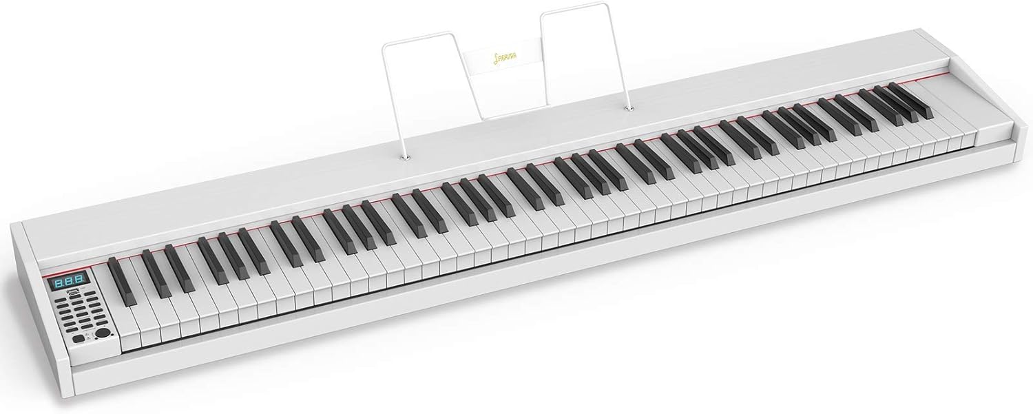 88 Key Digital Piano with Bluetooth, Sustain Pedal, Music Stand E99110