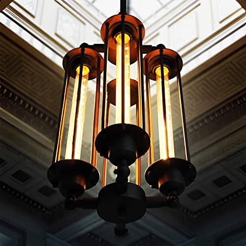 Steampunk Chandelier Vintage Pendant Light, 4 Heads M4995