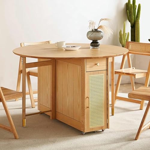 Round Folding Dining Table with Storage Space P859798