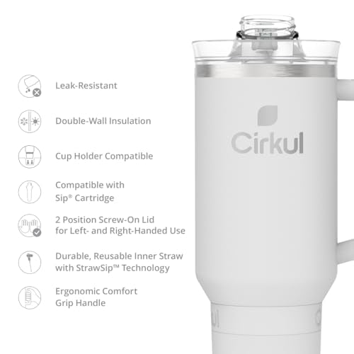 40oz Stainless Steel Tumbler with Handle, Double-Wall Insulated T7917
