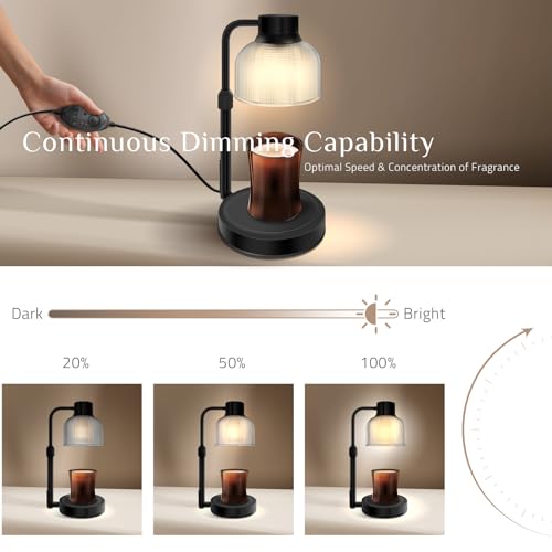 Candle Warmer Lamp with Timer, Adjustable Height Dimmable J692828