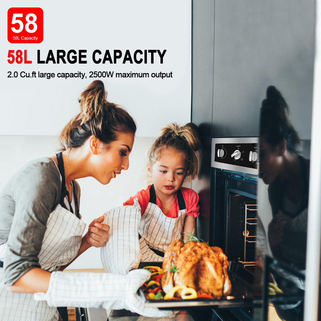 24" Built-in Natural Gas Oven with Convection and Rotisserie, Stainless Steel C72648