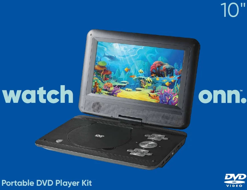 10" Portable DVD/Media Player with 5 hr. Battery, Black P76156