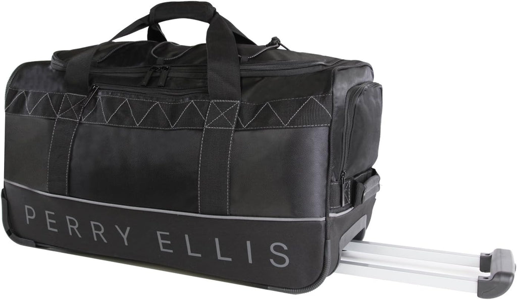 Men's 24" Lightweight Rolling Duffel Bag, Black/Grey K4712