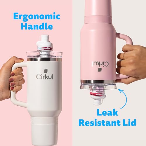 40oz Stainless Steel Tumbler with Handle, Double-Wall Insulated T7917