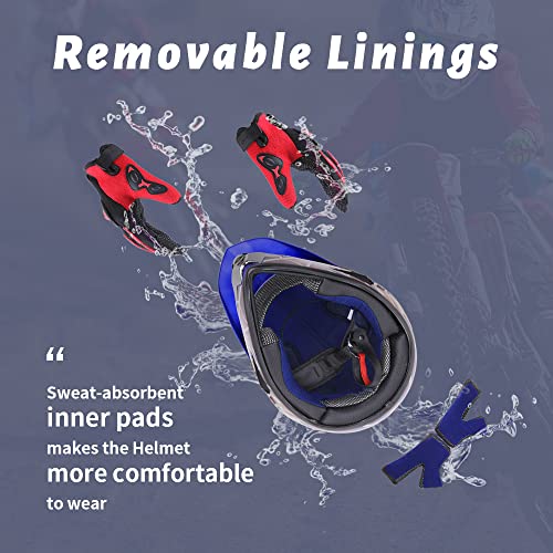 Off-Road Motorcycle Helmet with Goggle, Gloves & Mask V369861