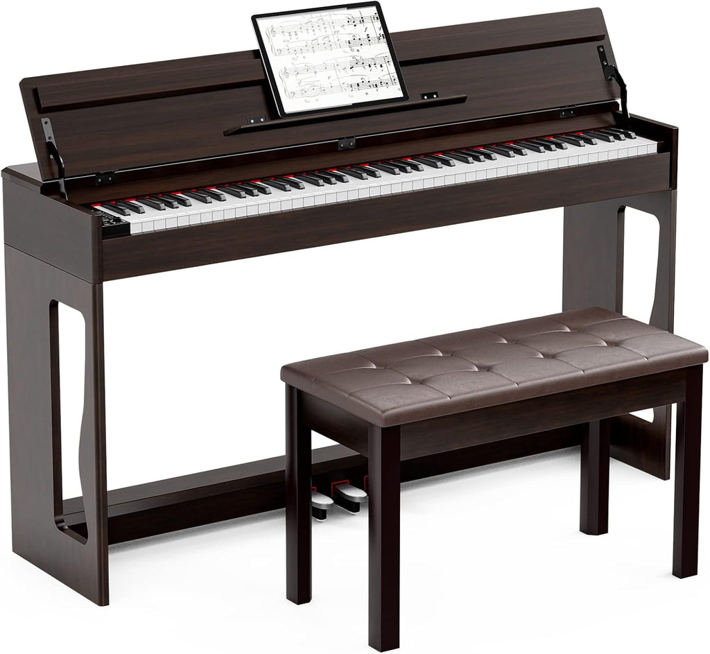88 Key Weighted Digital Piano with Bench, Full Size Hammer Action Keyboard O191