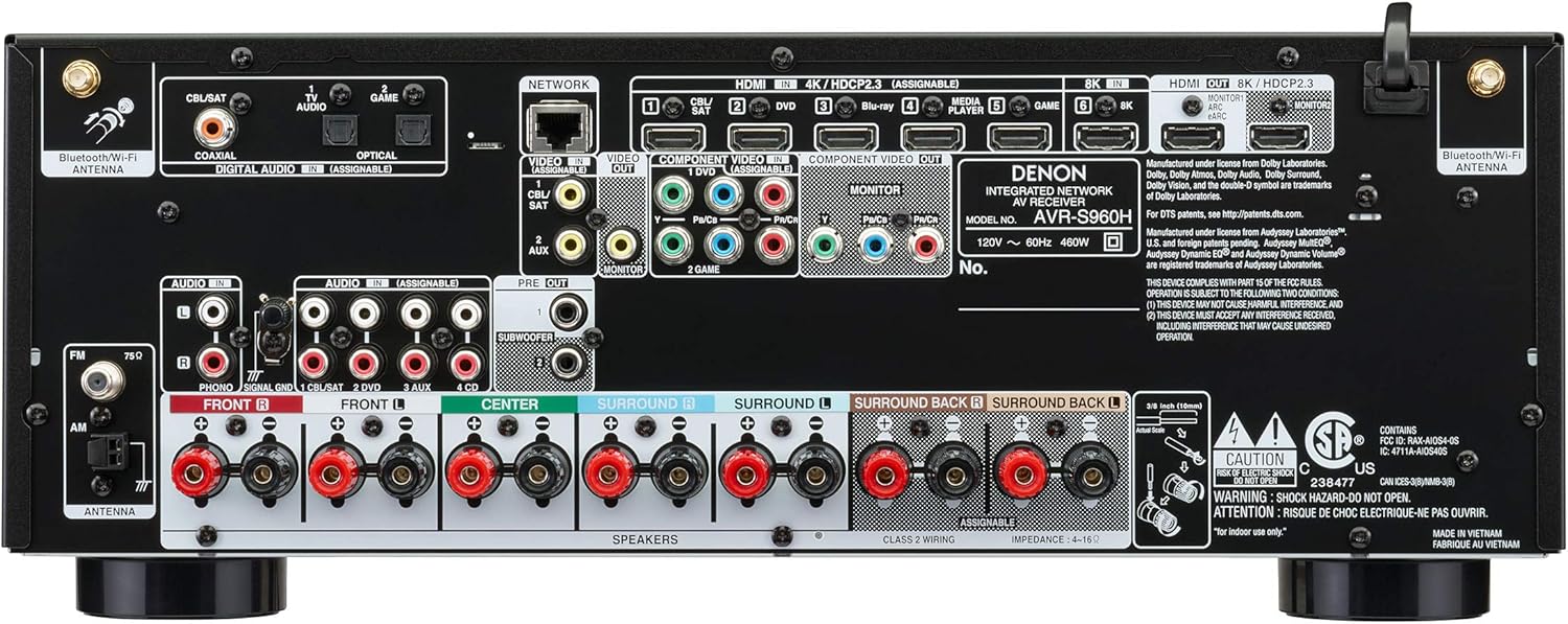 8K Ultra HD 7.2 Channel AV Receiver for Gaming and Music Streaming K290