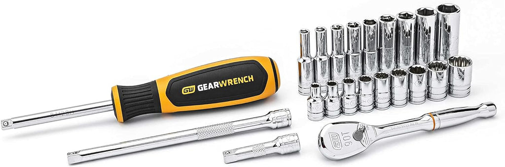 1/4" Drive Standard & Deep SAE/Metric Mechanics Tool Set 51 Pc. H9450