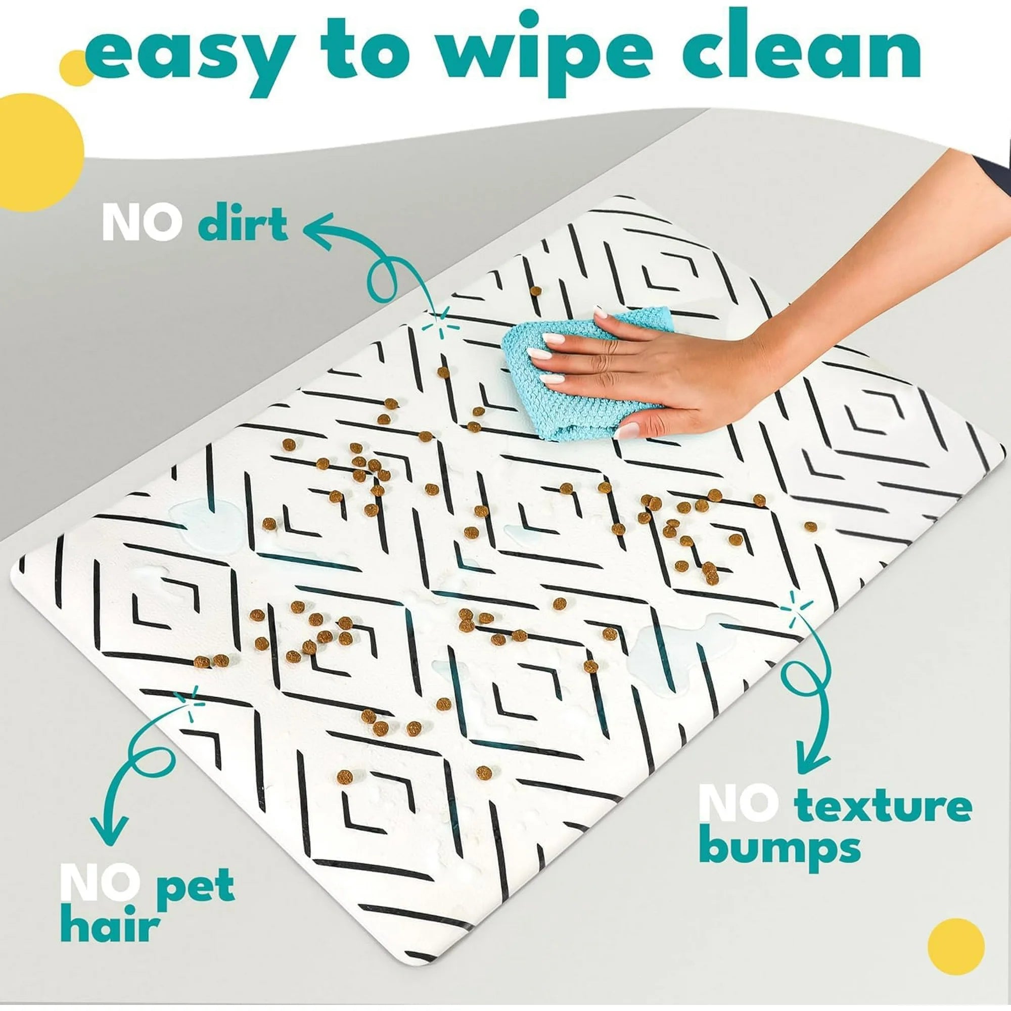 Waterproof Dog Feeding Mat for Food and Water A558060