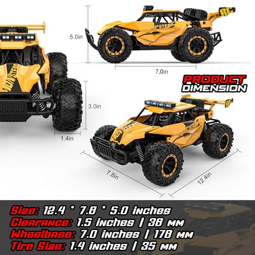 Remote Control Car, 2.4GHz High Speed 33KM/H RC Truck, Off Road with LED Headlight Z515