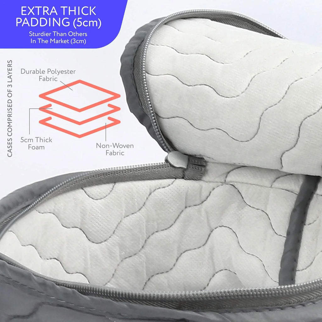 Quilted 6-Piece Storage Box Set for Chinaware, Stemware & Dinnerware K700336