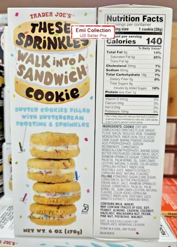 Sprinkles Sandwich Cookie 6oz 170g (2 Boxes) C121