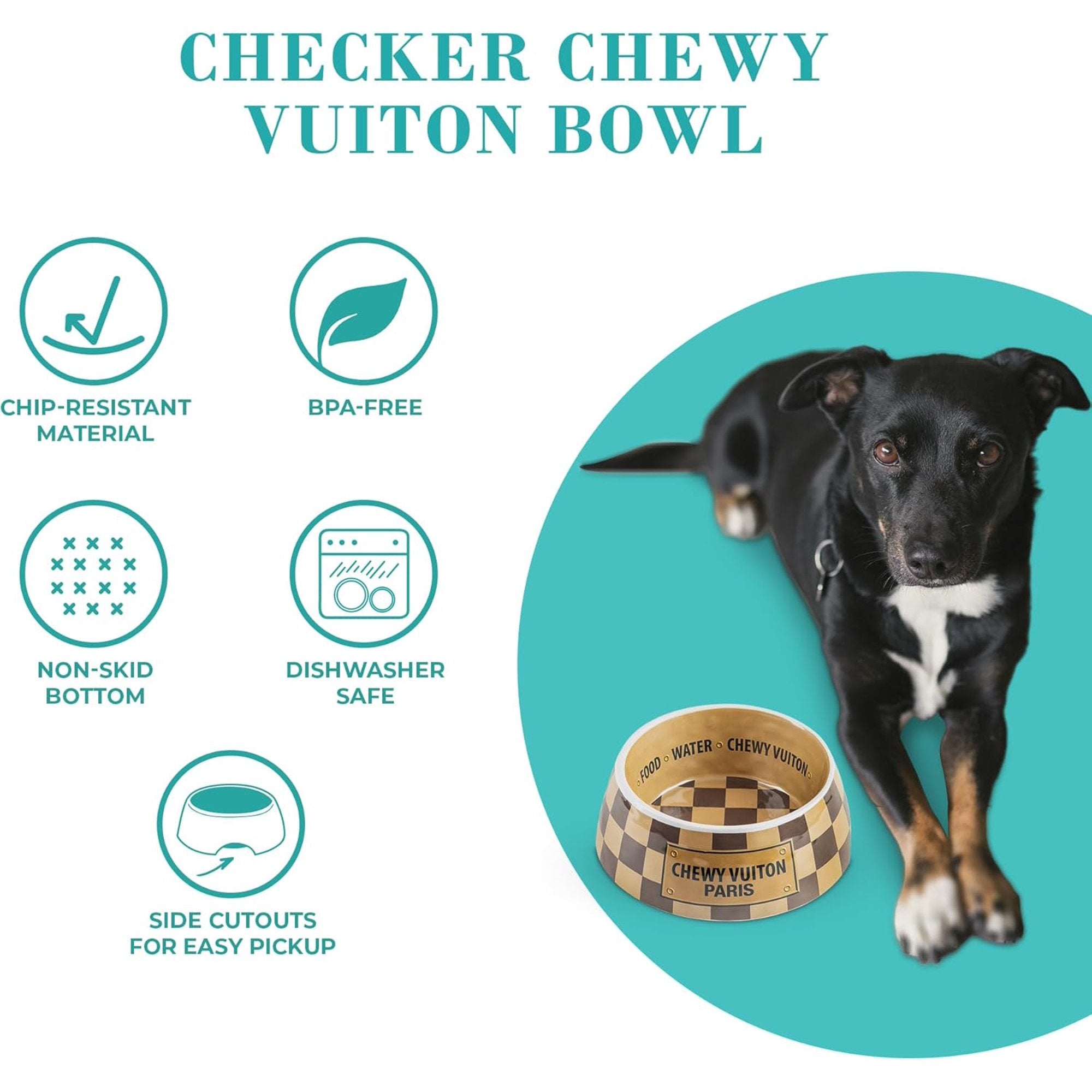 Dog Bowls & Placemat, BPA-Free, Non-Skid, Dishwasher Safe, Small Size, Case of 2 W1700