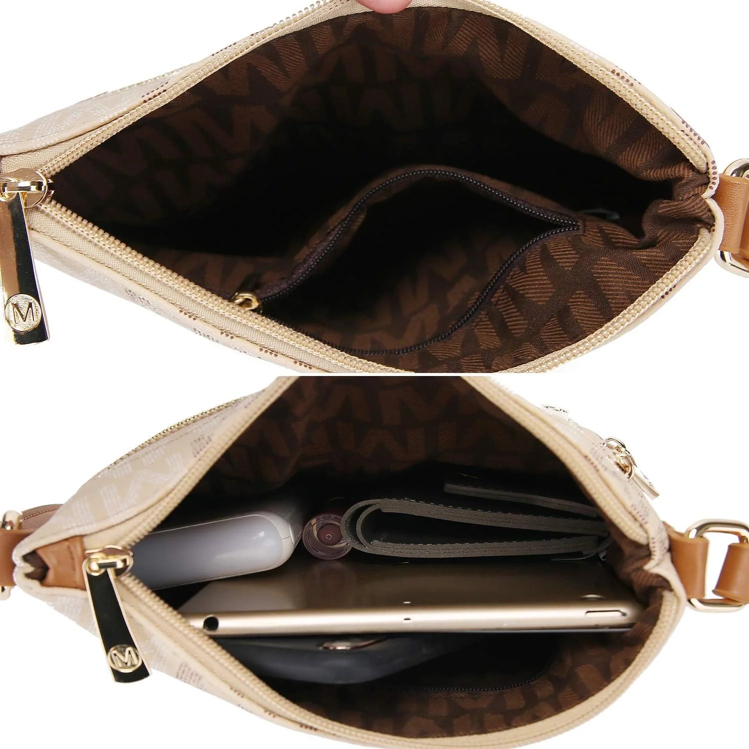 Black Multi Compartments Crossbody Bag G9659