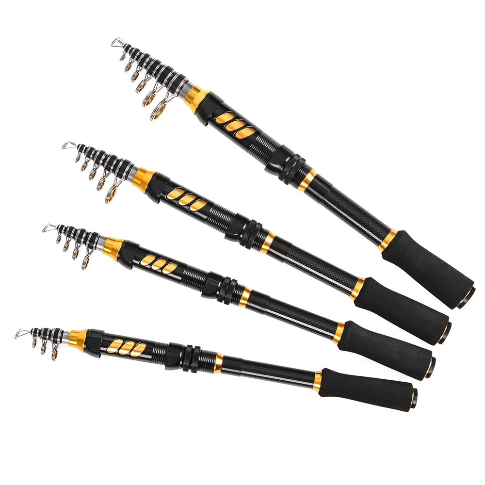Telescopic Fishing Rod and Reel Combo Kit with Carrier Bag M31545