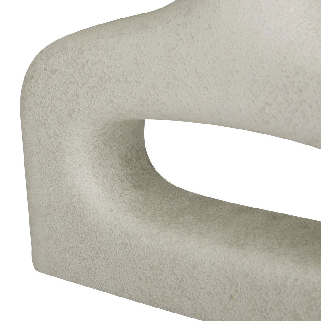 Donut Shaped White Ceramic Vase, Set of 2 Z5447