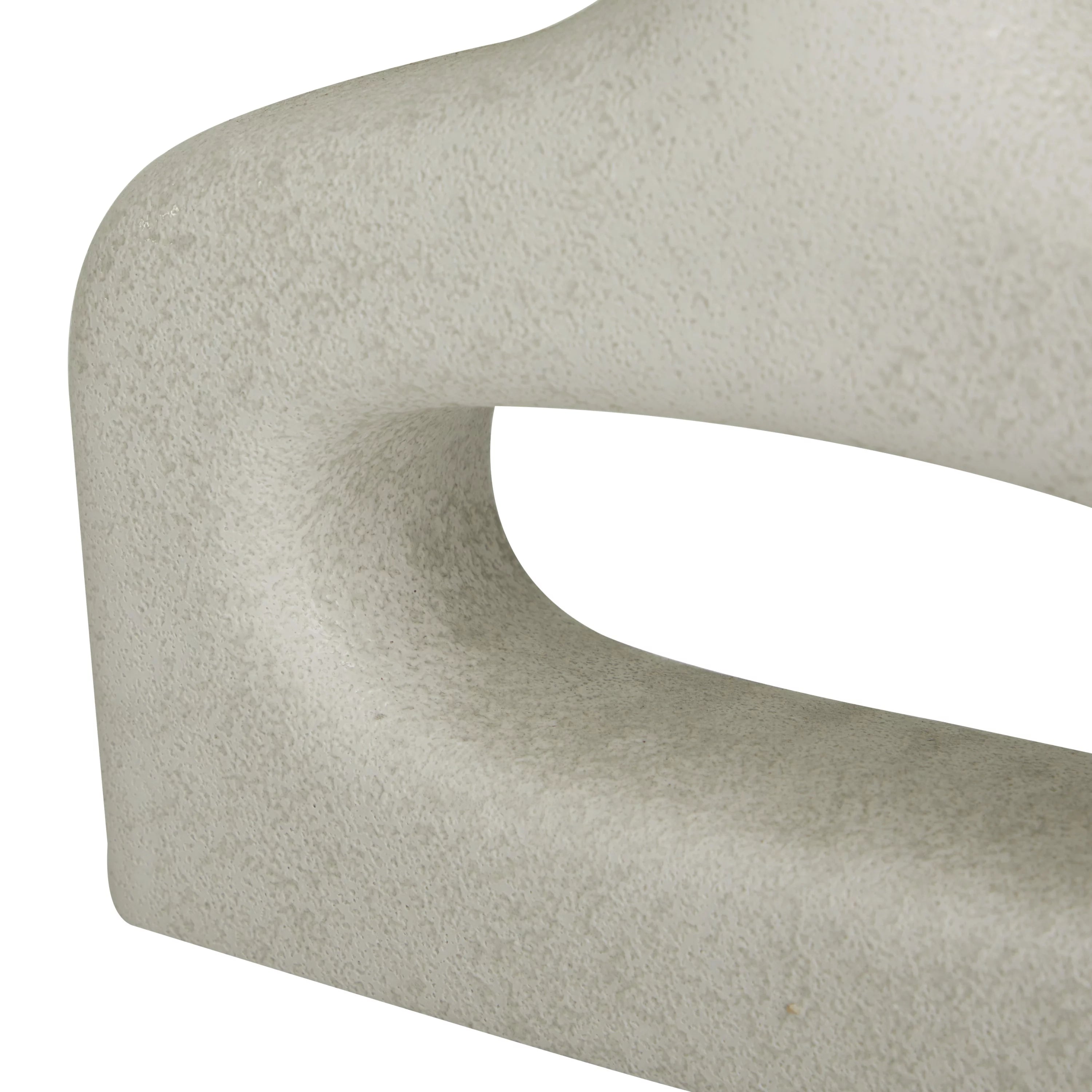 Donut Shaped White Ceramic Vase, Set of 2 Z5447