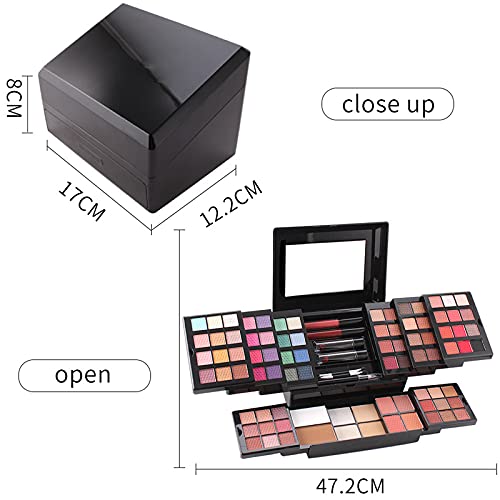 Holiday Makeup Gift Set for Women with Eyeshadow, Lipstick, Blush & Brush X9875