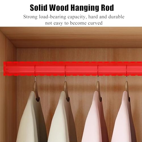 Wood Double Sliding Door Wardrobe with Shelves and Clothing Rods S93600