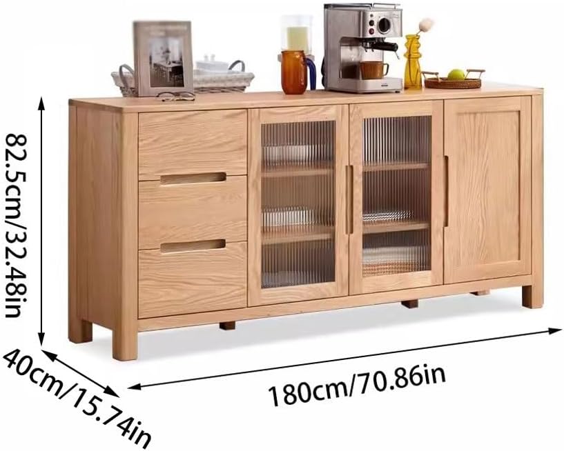 Solid Wood Sideboard Buffet Cabinet with Storage T8434
