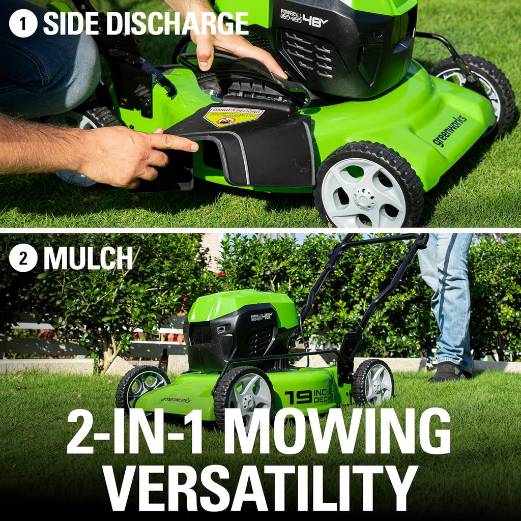 Cordless Brushless Lawn Mower 19" with 4.0Ah Batteries and Charger C3656