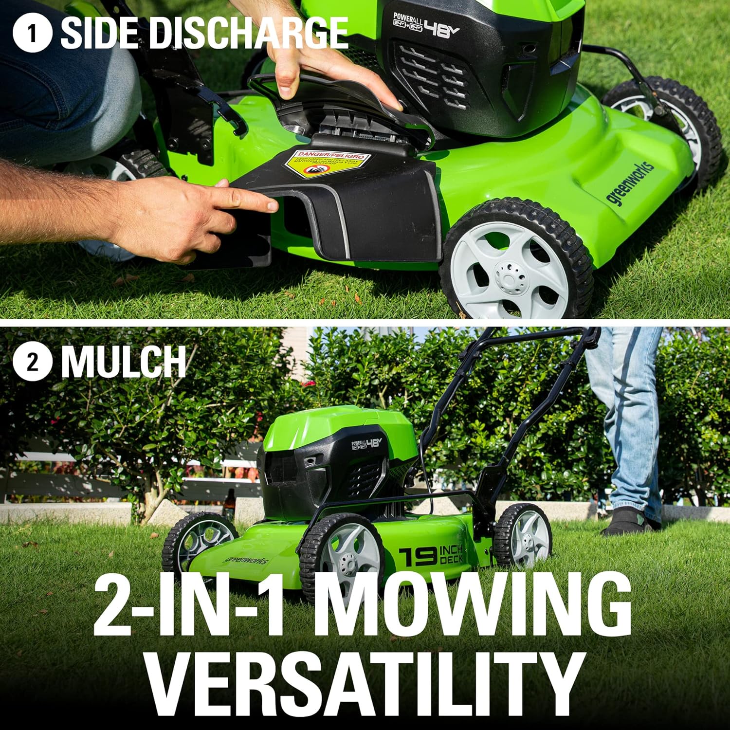 Cordless Brushless Lawn Mower 19" with 4.0Ah Batteries and Charger C3656