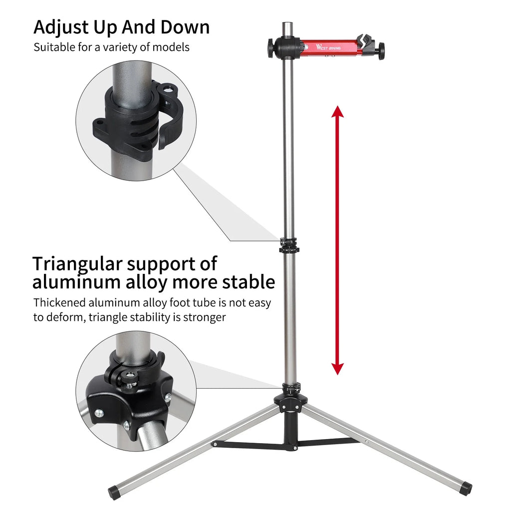 Adjustable Bike Repair Stand with Tool Tray V344739