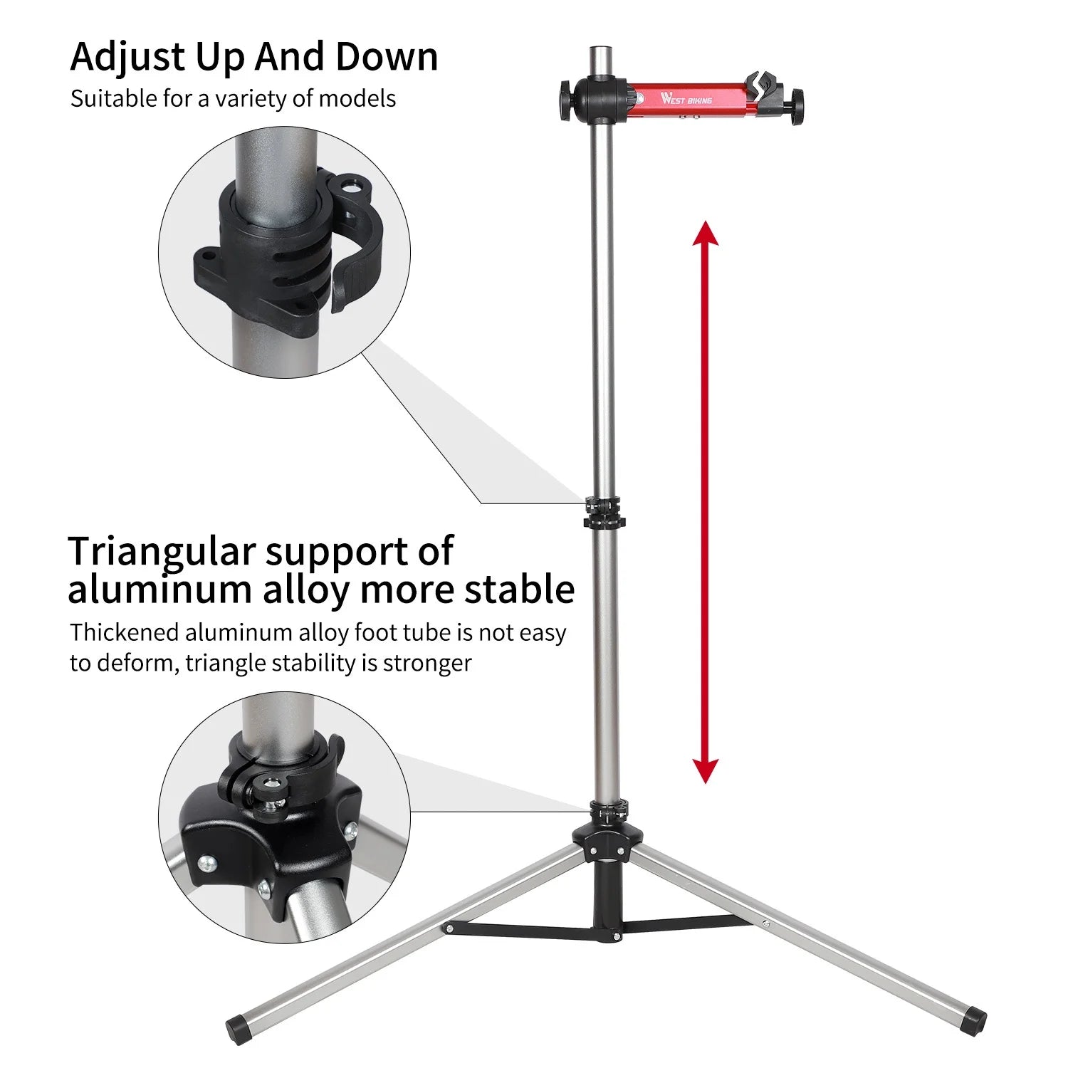 Adjustable Bike Repair Stand with Tool Tray V344739