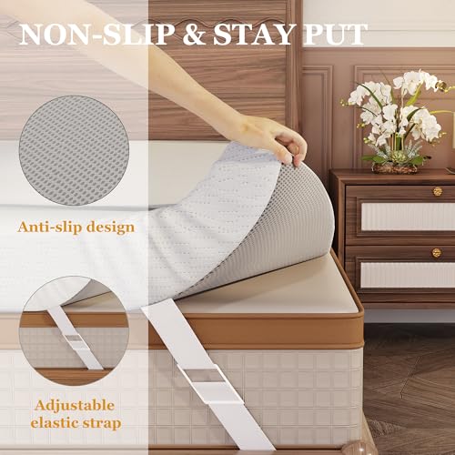 3 Inch Twin XL Cooling Gel Memory Foam Mattress Topper with Washable Cover Q50073