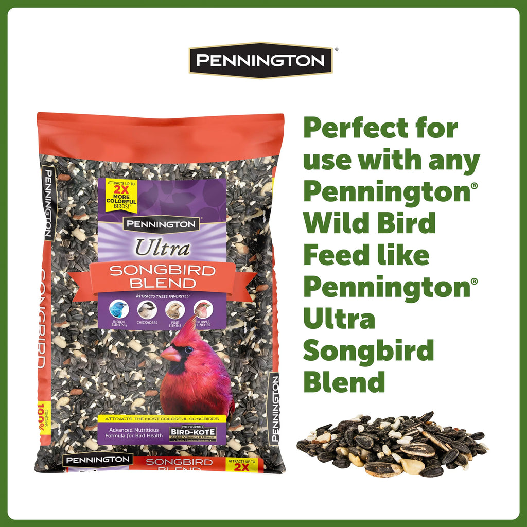 Red Recycled Plastic Wild Bird Hopper Feeder, 7 lb, 2 Pack W5740