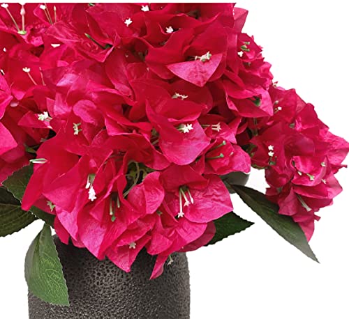 Set of 4 Artificial Bougainvillea Silk Flower Bushes for Home Garden Wedding Decor M15667