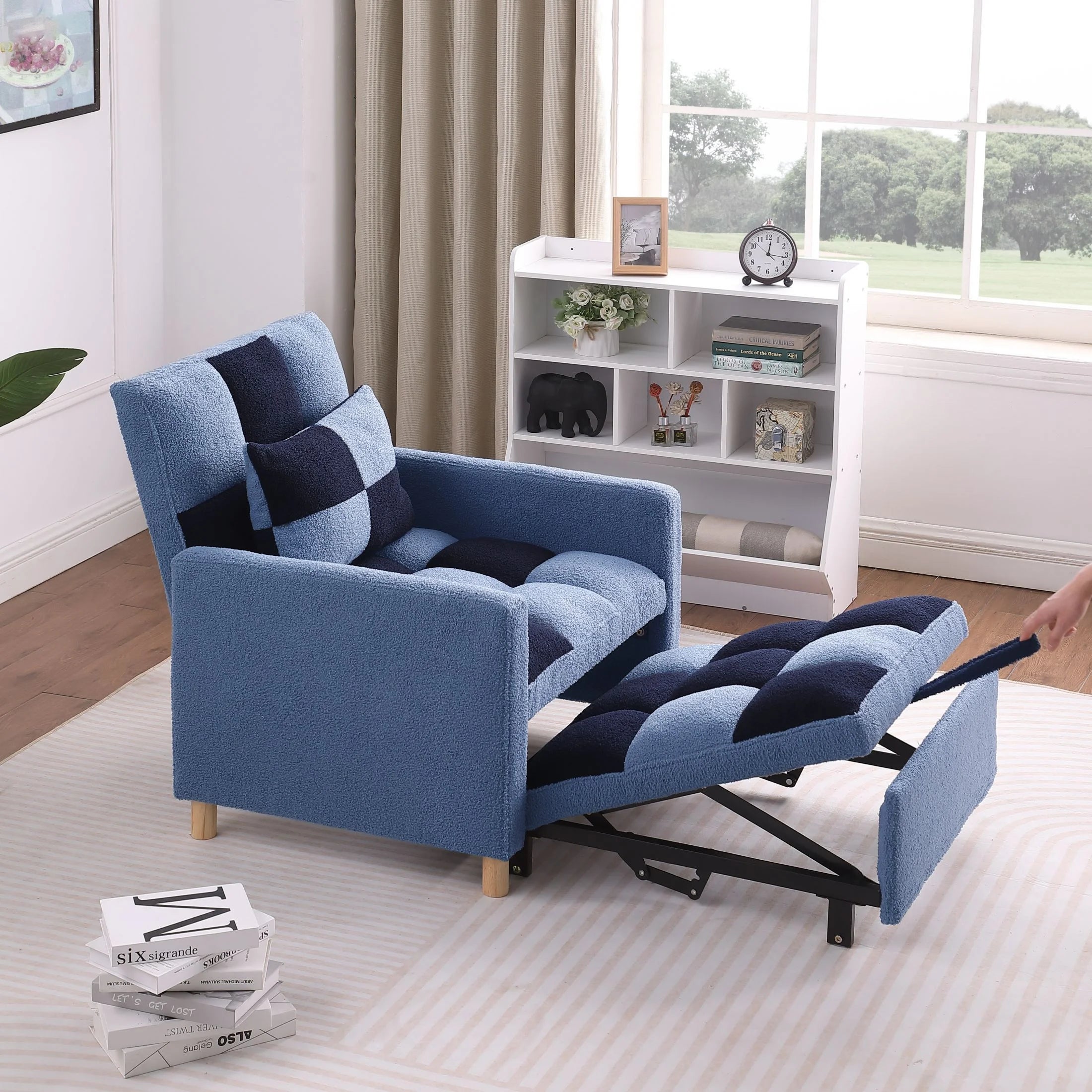 Convertible Sleeper Sofa Chair Bed with Pillow B791
