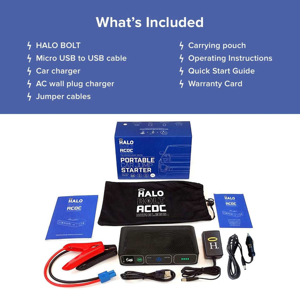 Wireless Laptop Power Bank 44400 mWh Portable Charger with AC Outlet and Car Jump Starter D639
