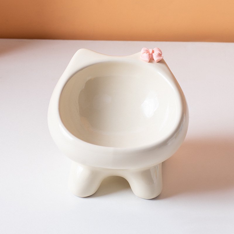 Ceramic Pet Bowl for Dogs & Cats with Silicone Placemat W908
