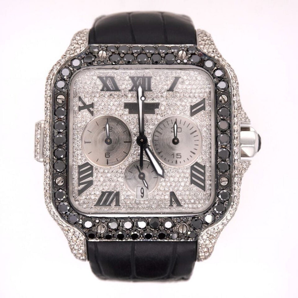 Men's Steel Chronograph Watch with Diamonds W440141