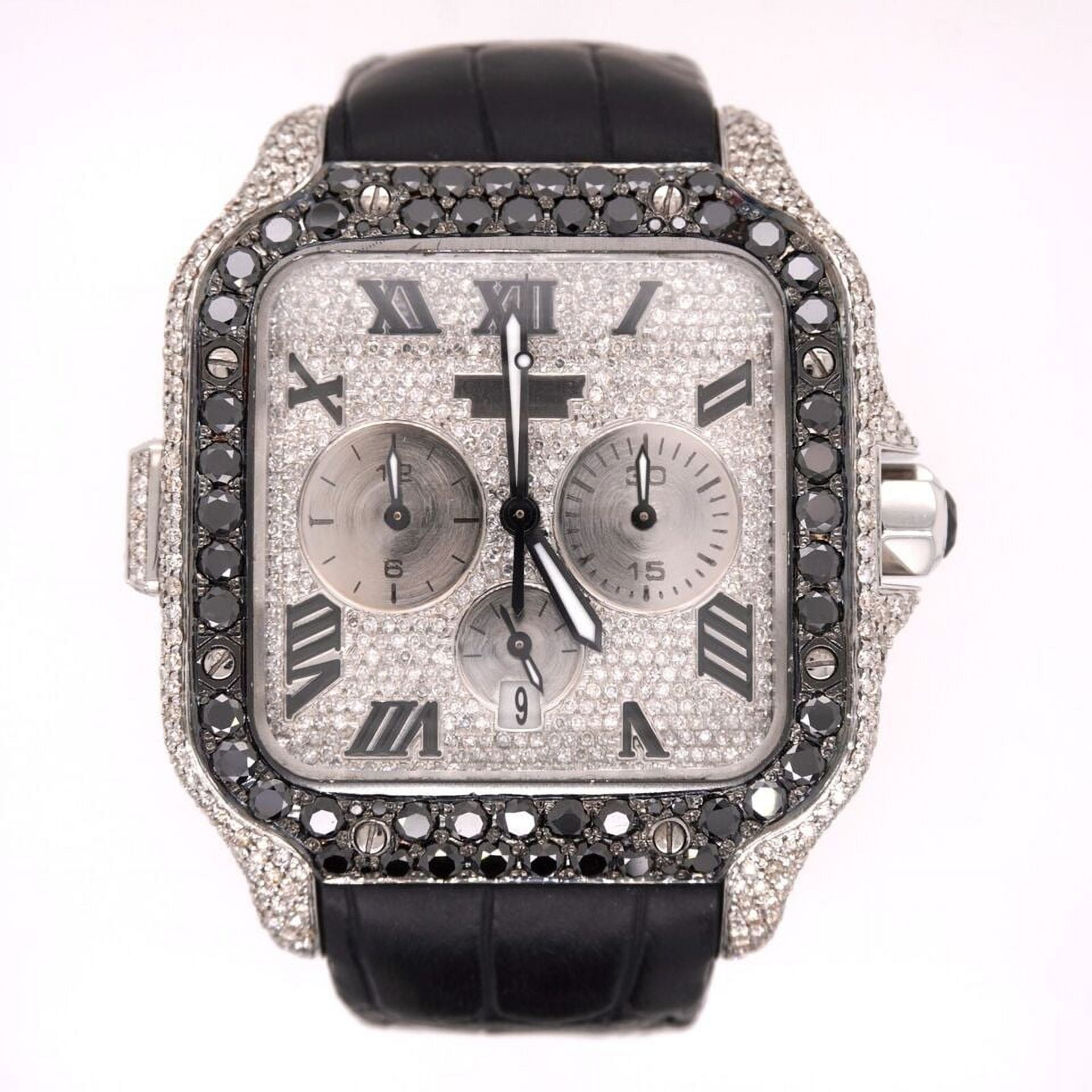 Men's Steel Chronograph Watch with Diamonds W440141